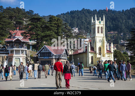 Indien, Himachal Pradesh, Shimla, der Grat, Christus, Kirche und Staat Bibliothek Stockfoto