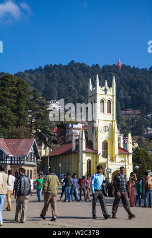 Indien, Himachal Pradesh, Shimla, der Grat, Christus, Kirche und Staat Bibliothek Stockfoto