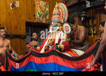 Kathakali Performer, Cochin, Kerela, Indien Stockfoto