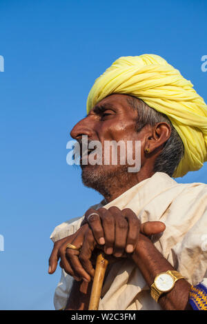 Indien, Rajasthan, Pushkar, Kamel Händler zum Pushkar Camel Fair Stockfoto
