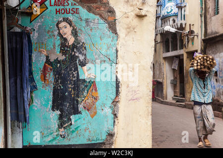 Street Scene, zentrale Kolkata (Kalkutta), West Bengal, Indien Stockfoto