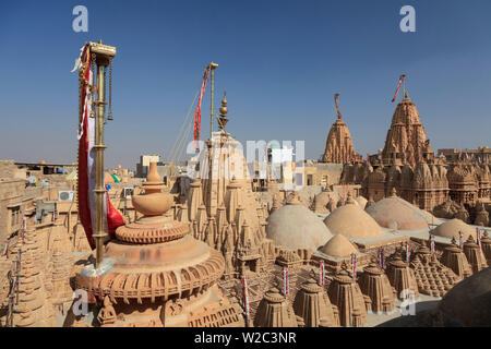 Indien, Rajasthan, Jaisalmer, Jaisalmer Fort, Dach der Jain Tempel Stockfoto
