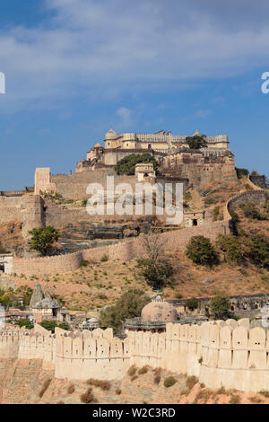 Indien, Rajasthan, Kumbhalghar Festung (zweite längste Mauer der Welt) Stockfoto