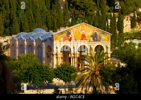 Basilika der Agonie, Garten Gethsemane, Jerusalem, Israel, Naher Osten, Stockfoto