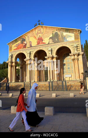 Basilika der Agonie, Garten Gethsemane, Jerusalem, Israel, Naher Osten, Stockfoto