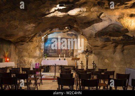 Israel, Jerusalem, Ölberg, Höhle Kapelle neben der Kirche der Himmelfahrt (Mary's Tomb), Stockfoto