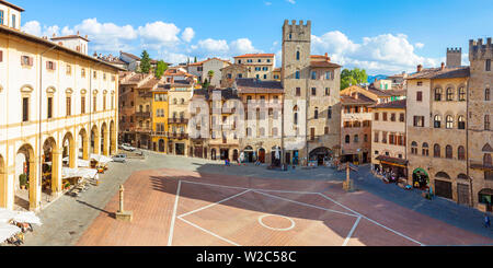 Piazza Grande, Arezzo, Val di Chiana, Arezzo District, Toskana, Italien Stockfoto