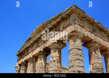 Dorischer Tempel, Segesta, Sizilien, Italien Stockfoto