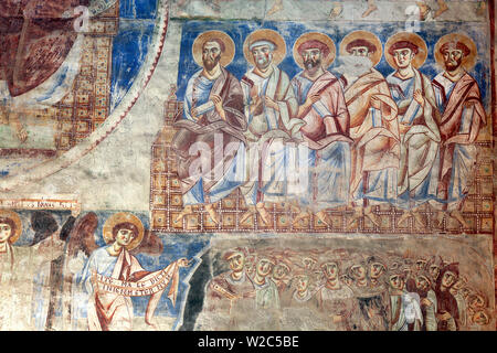 Wandmalerei, Klosterkirche Sant Angelo in Formis, Kampanien, Italien Stockfoto