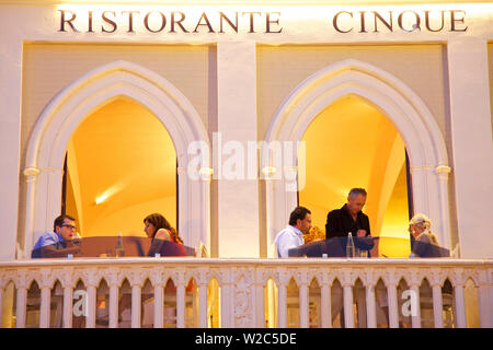 Restaurant, Taormina, Sizilien, Italien Stockfoto