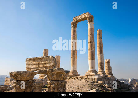 Überreste der Tempel des Herkules auf der Zitadelle, Amman, Jordanien Stockfoto