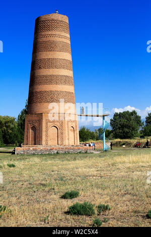 Burana Turm Minarett (9. Jahrhundert), Chuy Oblast, Kirgisistan Stockfoto