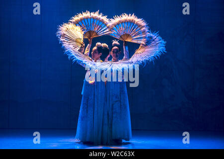 Snow Flower Dance (Seolhwamu), traditioneller Tanz, Seoul, Südkorea Stockfoto