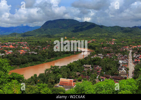 Blick vom Mount Phousi, Luang Prabang, Laos Stockfoto