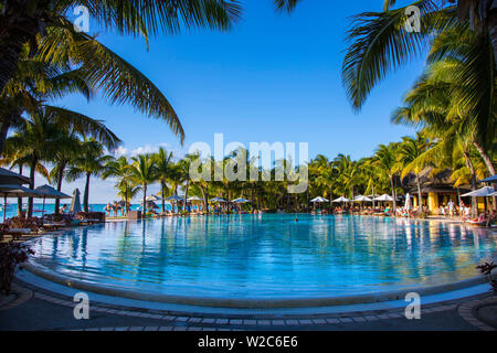 Beachcomber Paradis Hotel, Le Morne Brabant Halbinsel, Black River (Riviere Noire), Westküste Mauritius Stockfoto