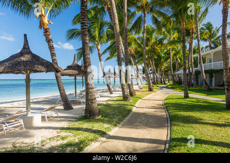 Sugar Beach Resort, Flic-en-Flac, RiviÃ¨re Noire (Black River), Westküste Mauritius Stockfoto