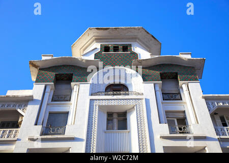 Art-Deco-Glaoui Wohnblocks, Casablanca, Marokko, Nordafrika Stockfoto