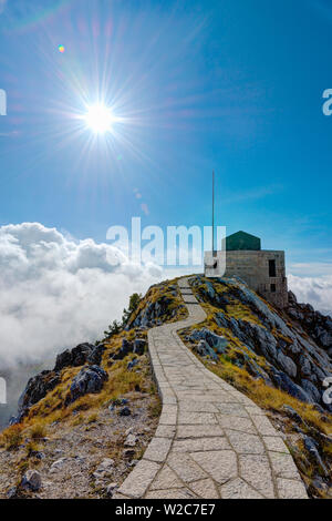 Montenegro, Nationalpark Lovcen, Njegos Mausoleum Stockfoto