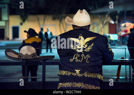 Mexiko, Mexiko City, Mariachi Player, Plaza Garibaldi, dem Geburtsort von Mariachi Stockfoto