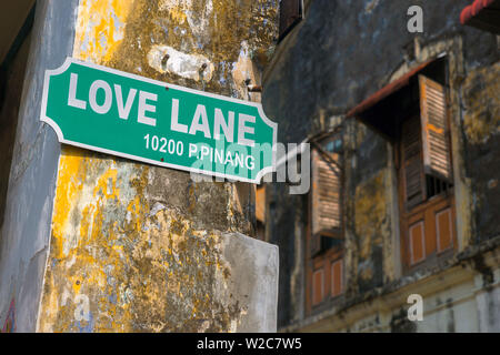 Malaysia, Penang, Georgetown, Love Lane Stockfoto