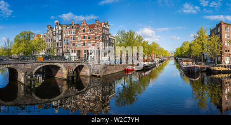 Kanal, Amsterdam, Holland, Niederlande Stockfoto