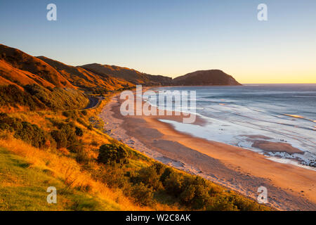 Erhöhte Blick über Makorori Strand, Gisborne, East Cape, North Island, Neuseeland Stockfoto