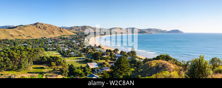 Erhöhte Blick über Wainui Beach, Gisborne, East Cape, North Island, Neuseeland Stockfoto