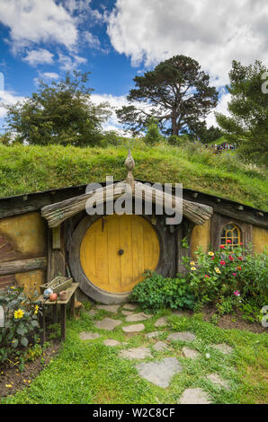 Neuseeland, Nordinsel, Matamata, Hobbingen Film-Set, Hobbit house Stockfoto