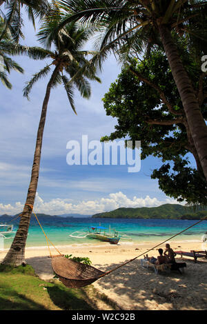 Philippinen, Palawan, Port Barton, Cacnipa Insel Stockfoto