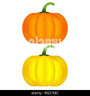 Gesundes Gemüse mit orange Kürbis, Vitamine und Mineralien auf weißem Hintergrund. Qualität Vector Illustration über Diät, eco Essen, profitieren Stock Vektor