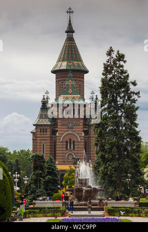 Rumänien, Banat, Timisoara, Metropolitan Cathedral, Außen, tagsüber Stockfoto