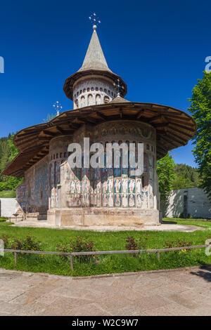 Rumänien, Bukowina Region Bukowina Klöster, Voronet, Kloster Voronet, 15. Jahrhundert, außen Stockfoto