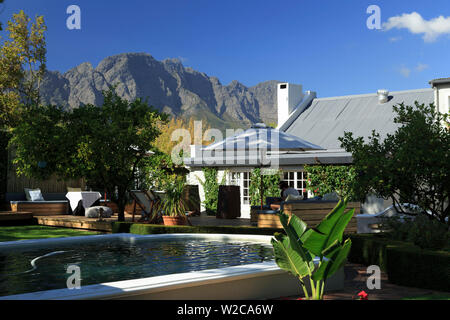 Südafrika, Western Cape, Franschhoek, Bett und Frühstück Stockfoto