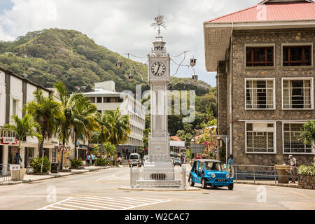 Clock Tower, Victoria, Mahe, Seychellen Stockfoto