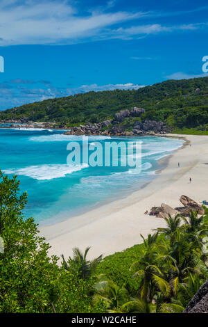 Grand Anse Strand, La Digue, Seychellen Stockfoto