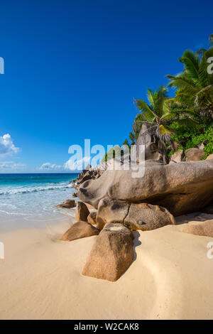 Petite Anse, La Digue, Seychellen Stockfoto