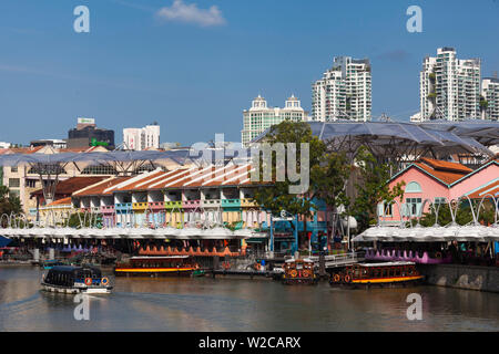 Singapur, Clarke Quay, Vergnügungsviertel, außen Stockfoto