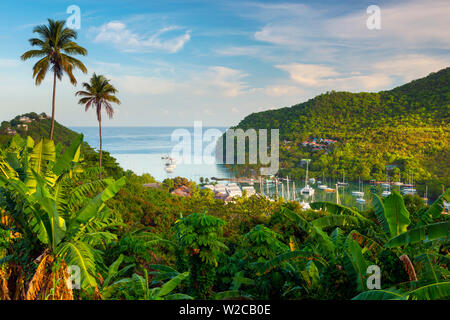 Karibik, St. Lucia, , Marigot Marigot Bay Stockfoto