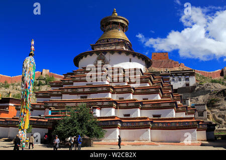 Palcho Kloster (Pelkor Chode, Shekar Gyantse), Gyantse County, Shigatse Präfektur, Kumbum Stupa (1439), Tibet, China Stockfoto