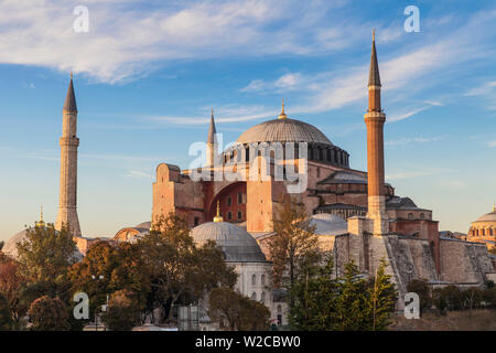 Türkei, Istanbul, Hagia Sophia, Aya Sofya Moschee, einmal in der Kirche, später eine Moschee, und jetzt ein Museum Stockfoto