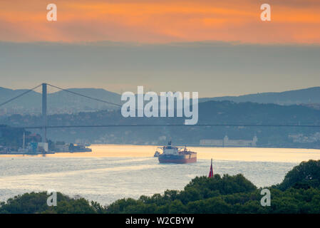 Türkei, Istanbul, ersten Bosporus-Brücke Stockfoto