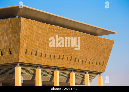 Die Vereinigten Arabischen Emirate, Abu Dhabi, Masdar City, der weltweit ersten CO2-freien, Auto- und Wolkenkratzer - freie Stadt Stockfoto