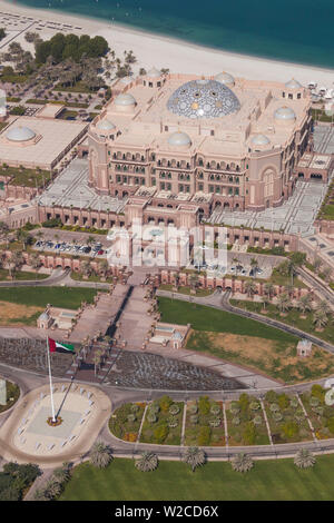 Vae, Abu Dhabi, Emirates Palace Hotel, Luftaufnahme Stockfoto