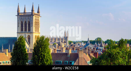Großbritannien, England, Cambridge, St. John's College Capel Tower, King's College Chapel und andere universitätsgebäude über Stockfoto