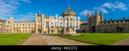 Großbritannien, England, Cambridge, Cambridge University, Trinity College, großen Hof und Brunnen Stockfoto