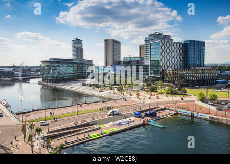 Großbritannien, England, Manchester, Salford, Salford Quays in Media City Stockfoto