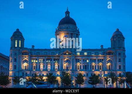 Vereinigtes Königreich, England, Merseyside, Liverpool, der Hafen von Liverpool Gebäude - eines der drei Grazien Gebäude Stockfoto