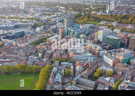 Luftaufnahme von Hubschrauber, Victoria, London, England Stockfoto