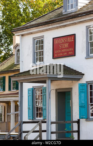 USA, Pennsylvania, Bucks County, Washington Crossing, Washington Crossing Historic Park gewidmet Washingtons Überquerung des Delaware River und die Erfassung von Trenton NJ 1776 während der amerikanischen Revolution, Taylorsville Store Stockfoto