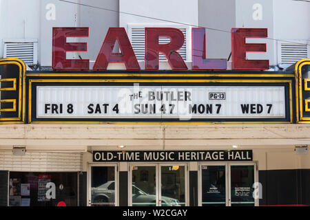 USA, North Carolina, Mt. Luftig, Stadt, war das Modell für Mayberry in der TV-Serie Andy von Mayberry, Festzelt der Earle Theater Stockfoto